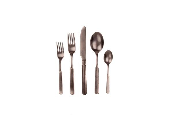 Lucca Cutlery Set In Black by Canvas Home