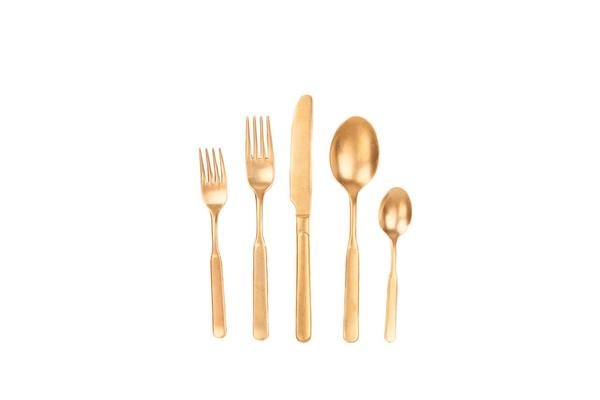Lucca Cutlery Set In Gold by Canvas Home