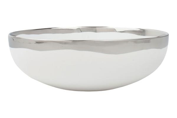 Dauville Serving Bowl With Platinum Rim by Canvas Home