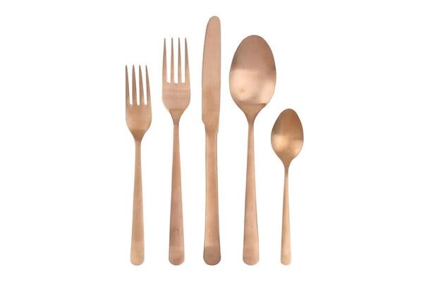 Matte Copper Oslo Cutlery Set by Canvas Home