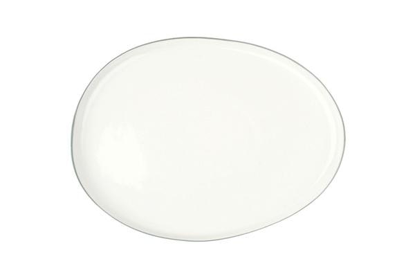 Small Abbesses Platter With Grey Rim by Canvas Home
