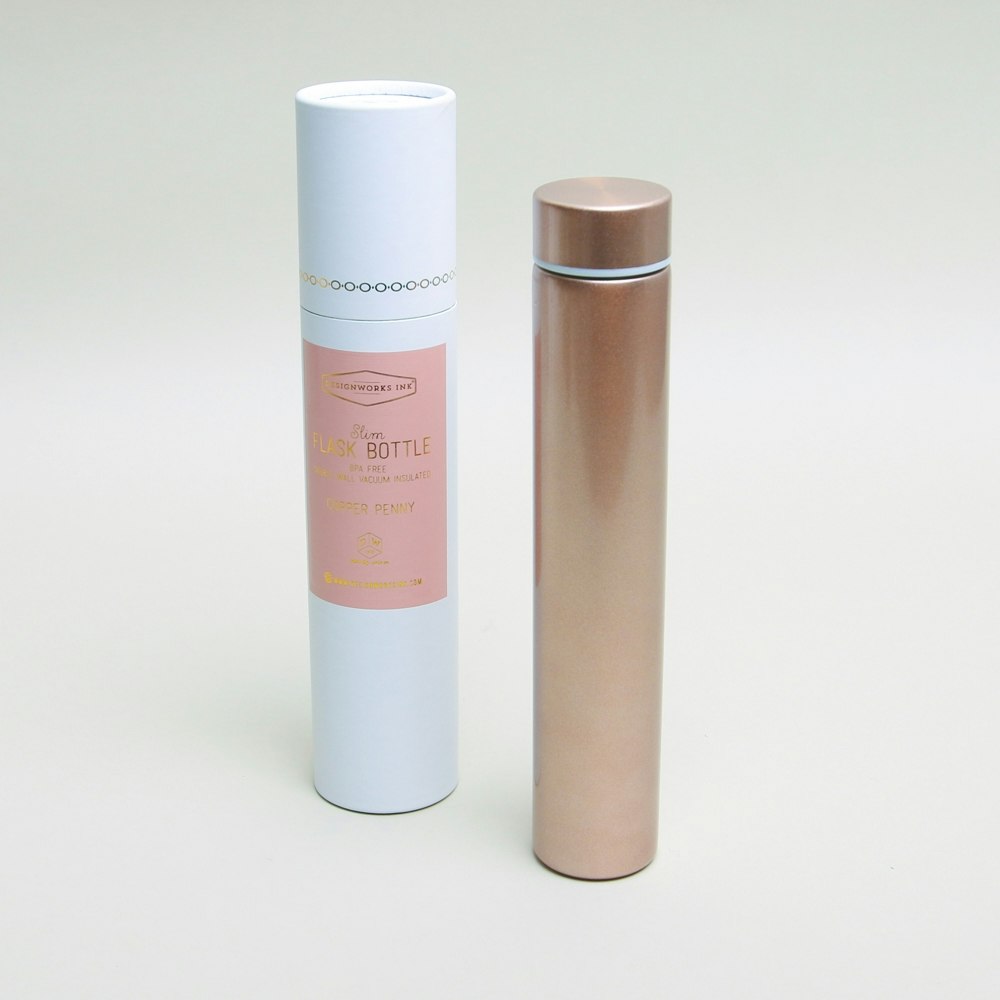 Design Works Slimline Flask Bottle Copper Penny by
