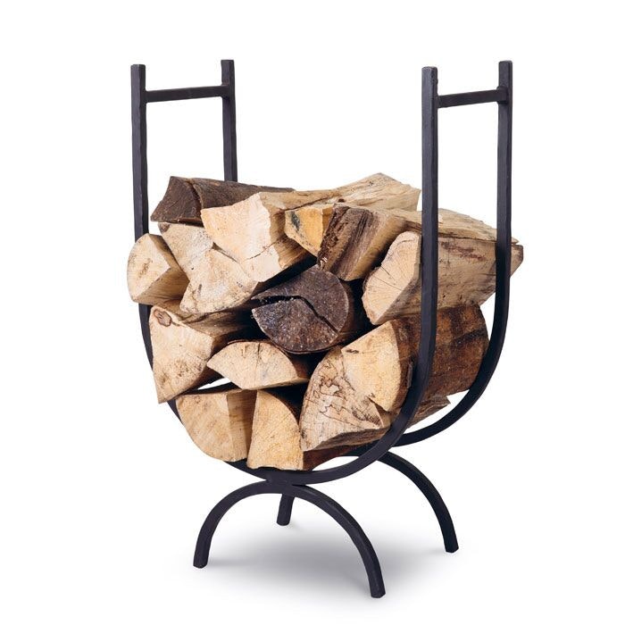 Large Black Iron Log Holder by Garden Trading