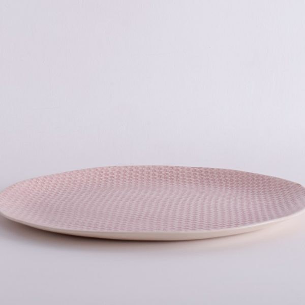 Extra Large Pink Etosha Plate by Wonki Ware