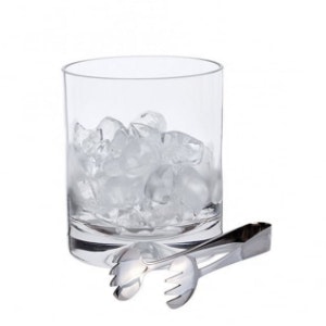 Dimple Ice Bucket And Tongs by Dartington Crystal