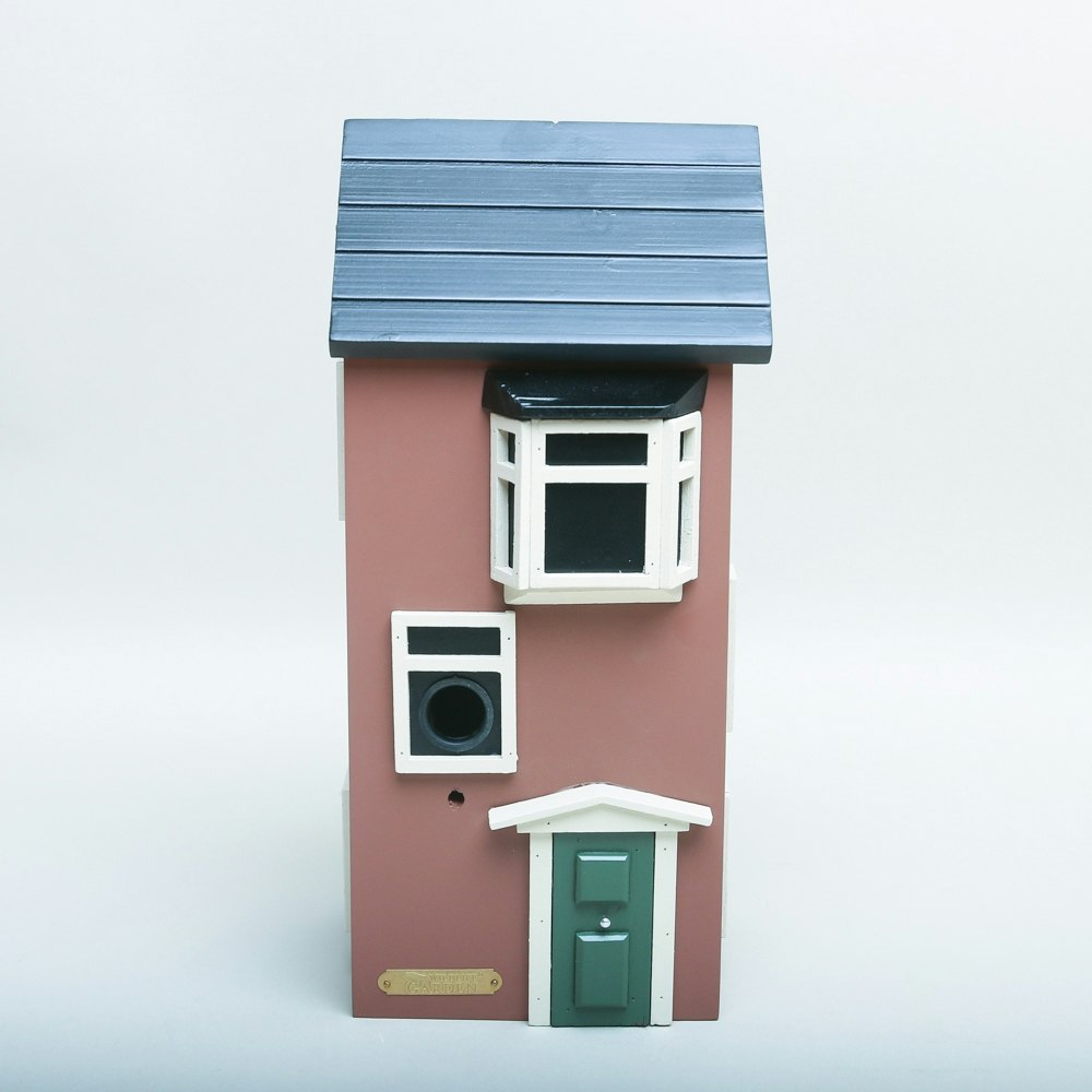 Terracotta Wooden Townhouse Bird Feeder by Wildlife Garden