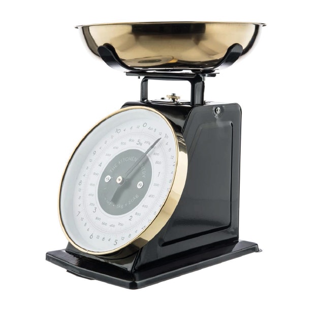 Contemporary Kitchen Scales Brass & Black by Distinctly Living