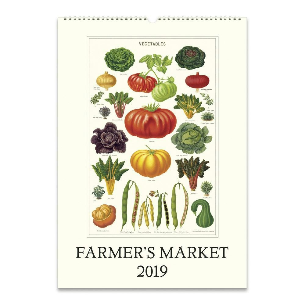 Farmers Market 2019 Wall Calendar by Cavallini & Co