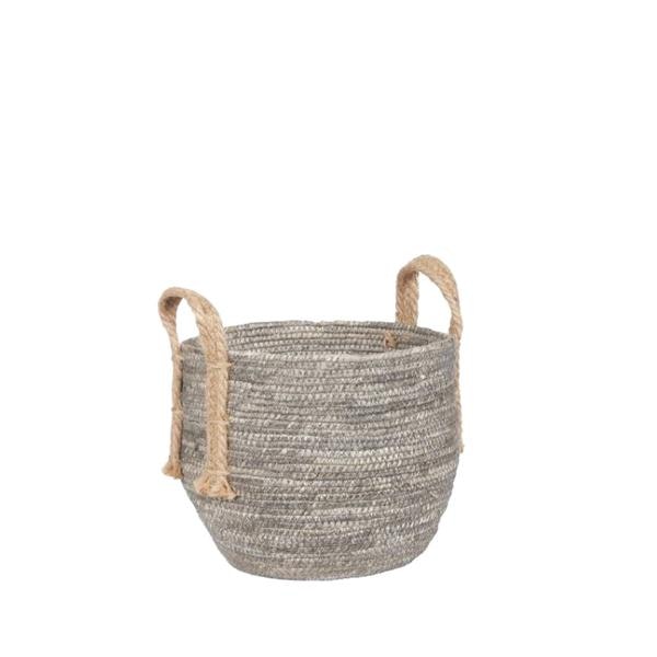 Small Light Grey Rustic Basket by Ib Laursen