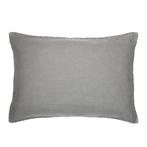 Grey Linen Rectangle Cushion by Ib Laursen