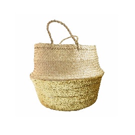 Medium Gold Sequin Toulouse Basket by Dassie Artisan