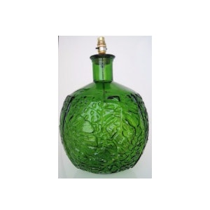 Green Jungla Recycled Glass Lamp Base by Jarapa
