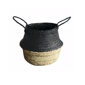 Small Black and Gold Toulouse Sequin Basket by Dassie Artisan