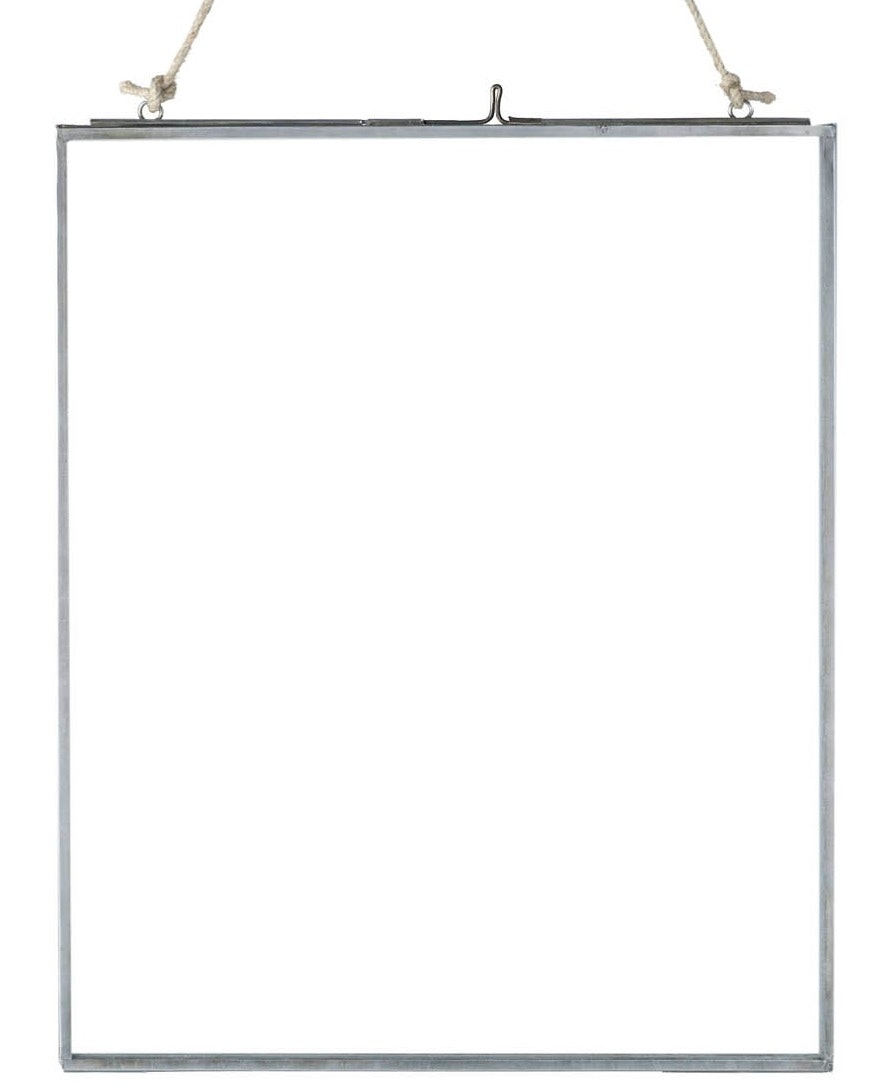 Glass Hanging Frame with Rope Handle - Portrait 11" x 14" by The Upholsterer