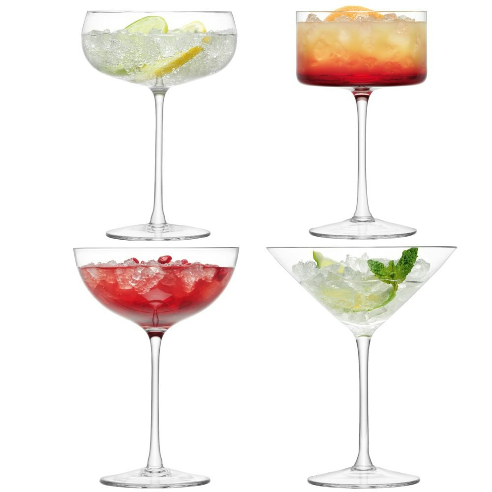 Set Of 4 Assorted Lulu Cocktail Glasses by LSA International