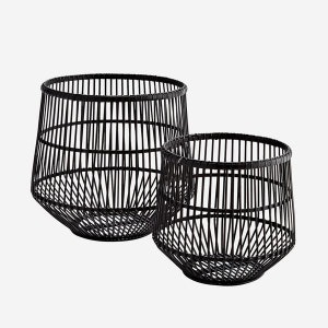 Black Bamboo Baskets by Madam Stoltz