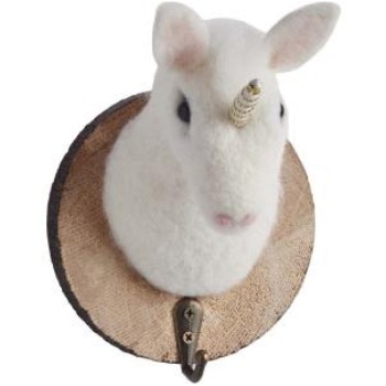 Felt Unicorn Trophy Hook Decor by Transomnia