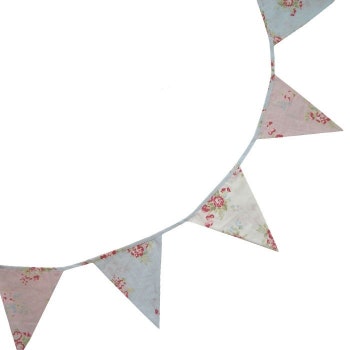 Vintage Floral Triangle Bunting Decor by Powell Craft