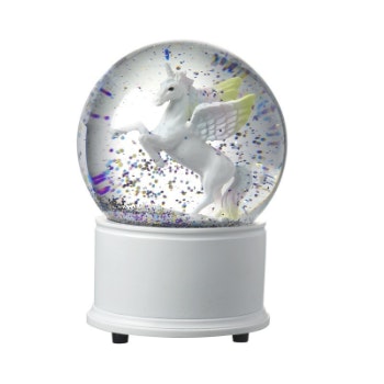 Musical Pegasus Snow Globe Decoration by Hyde And Seek