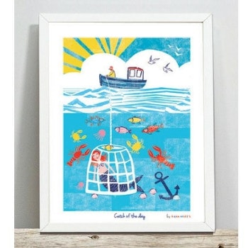 Catch Of The Day Print by Lou Mills