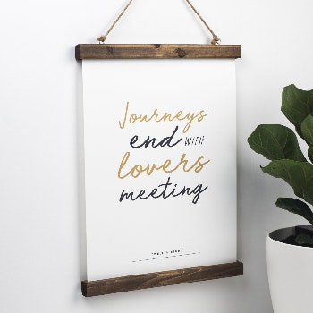 Journeys End With Lovers Meeting Shakespeare Print by Bespoke Verse
