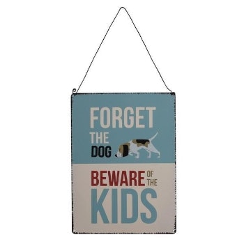 Forget The Dog Metal Sign by Rex London