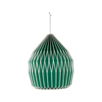 Neon Green Paper Lampshade by Ian Snow