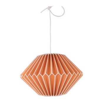 Orange Paper Lampshade by Ian Snow