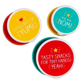Set Of 3 Round Tasty Snacks Pots by Happy Jackson
