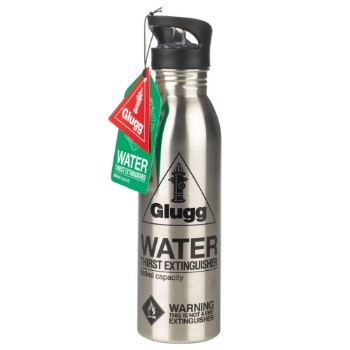 Silver Fire Extinguisher Water Bottle by Wild & Wolf