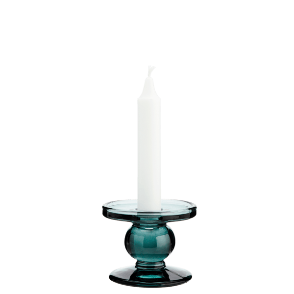 Green Small Glass Candle Holder by Madam Stoltz