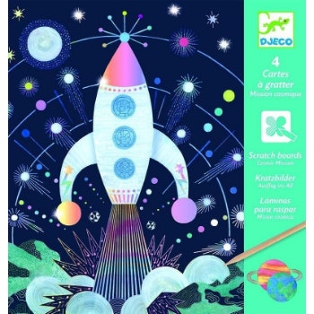 Cosmic Mission Scratch Boards by Djeco