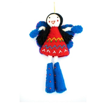 Blue & Red Felt Fairy Decoration by Hyde And Seek