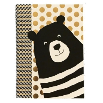 Gold And Black Bear Notebook by Hyde And Seek