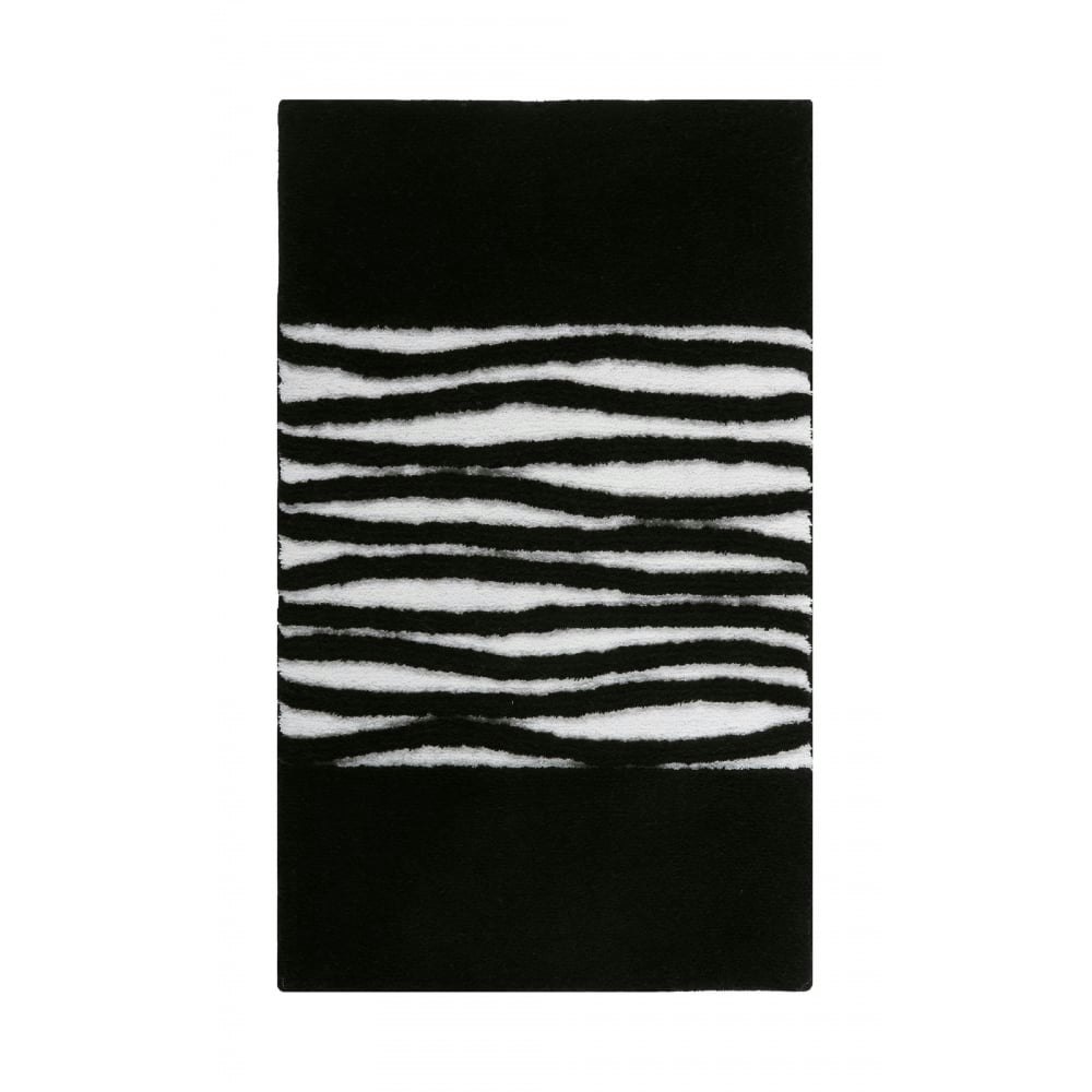 60cm x 100cm Black Morgan Bath Mat by Aquanova