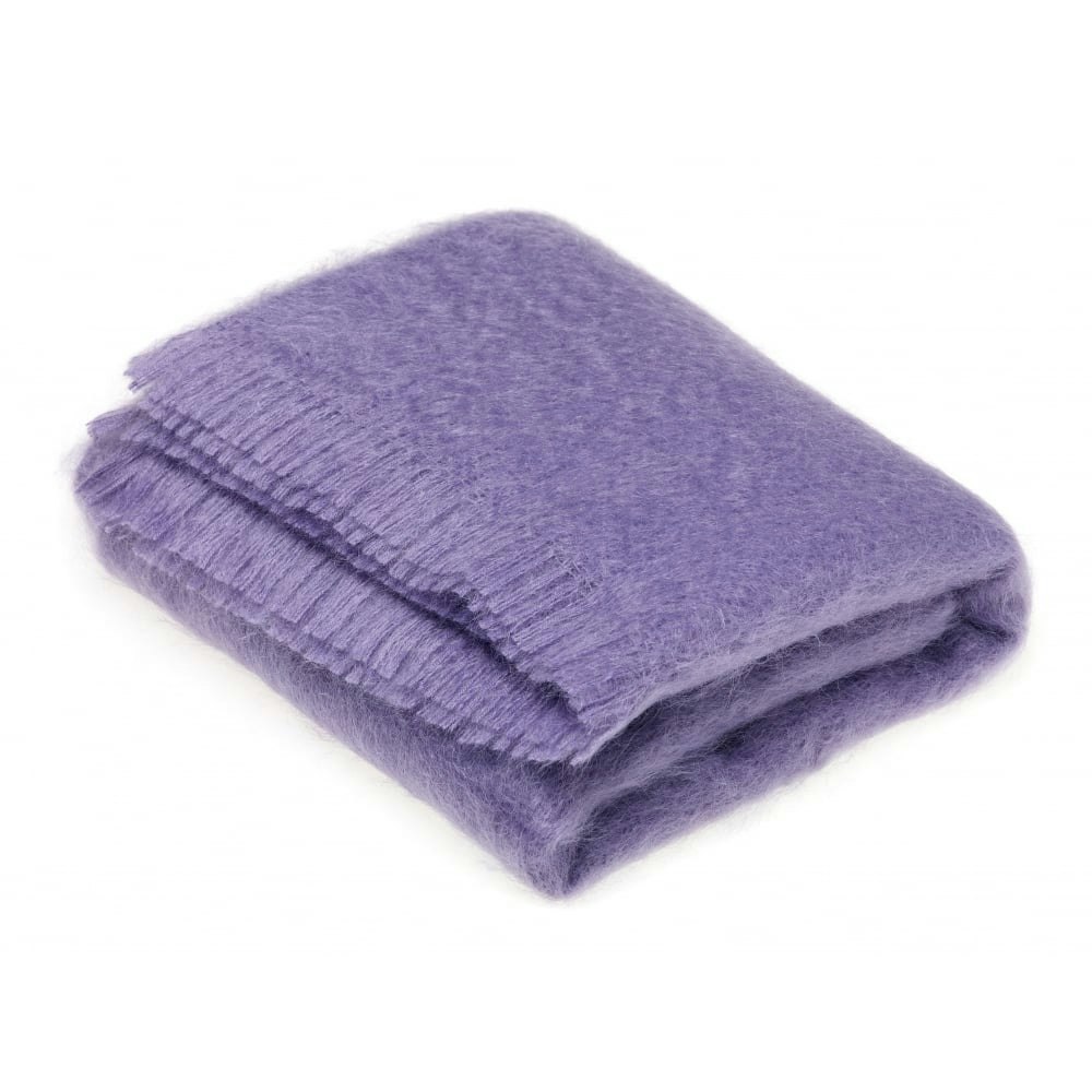 Cloud Violet Luxury Mohair Throw by Bronte by Moon