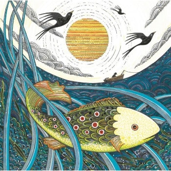In Amongst The Reeds Card by Karen Jones