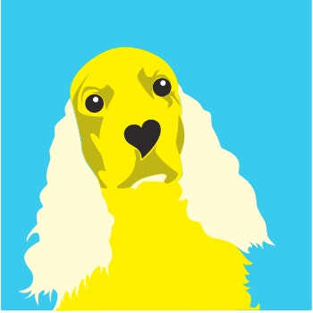 Spaniel Card by Giddy Sprite