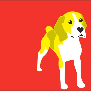 Beagle Card by Giddy Sprite