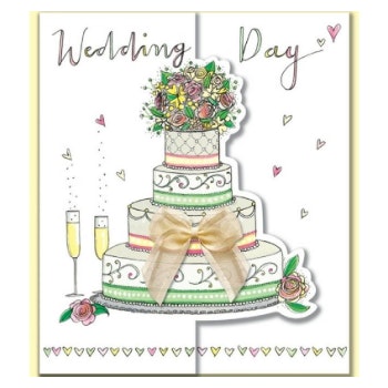 Cake & Champagne Wedding Day Card by Hyde And Seek