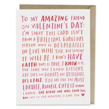 To My Amazing Single Friend Card by Emily McDowell
