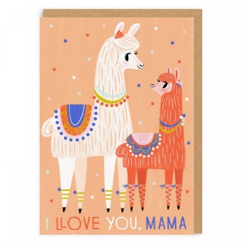 I Love You Mama Llama Card by Hyde And Seek