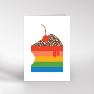 Rainbow Cake Card by Dicky Bird