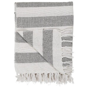 White With Black Stripes Throw by Ib Laursen