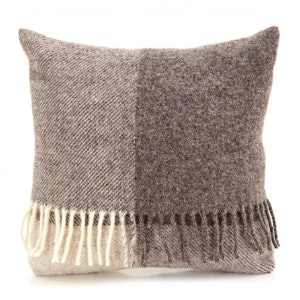 Jacob Pure New Wool Block Check Cushion by Tweedmill