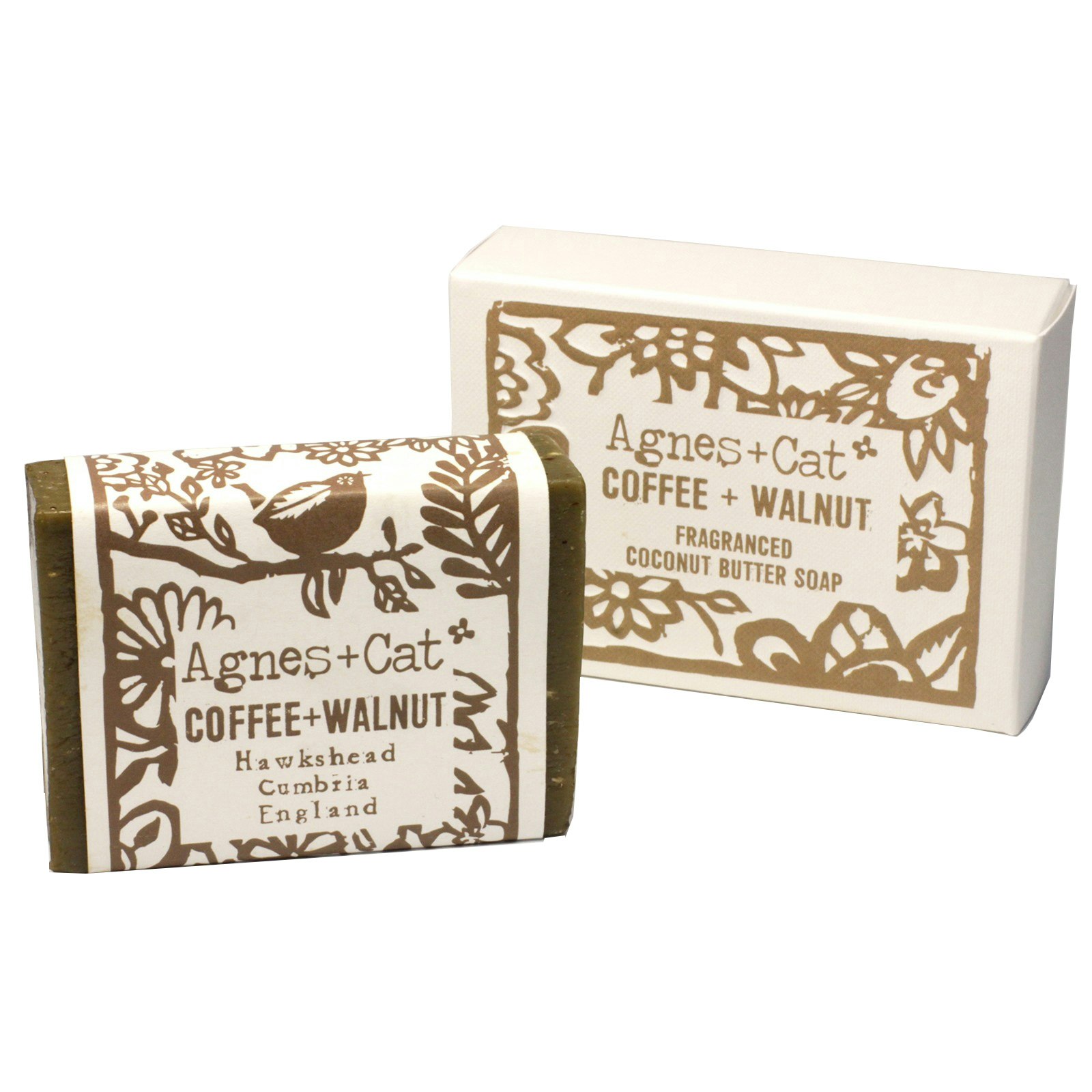 Coffee & Walnut Coconut Butter Soap by Agnes & Cat