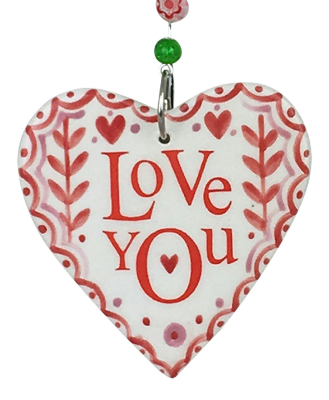 Love You Ceramic Heart Decoration by Roelofs And Rubens