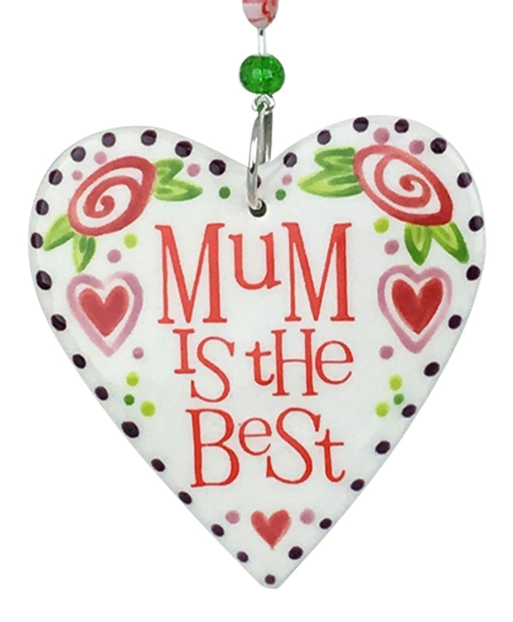 Mum Heart Ceramic Hanging Decoration by Roelofs And Rubens