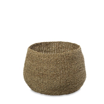 Natural Woven Seagrass Basket - Large Round by