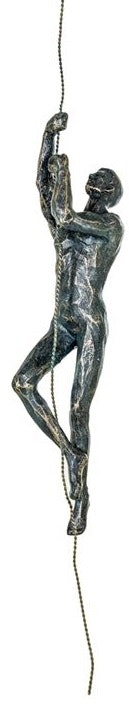 Bronze Rope Climbing Man by The Upholsterer